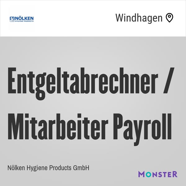 Entgeltabrechner / Mitarbeiter Payroll