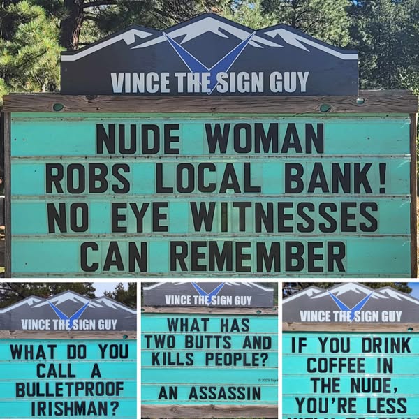 Local Joker Creates Punny Signs That Have The Whole Town Laughing